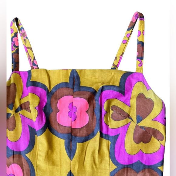 Rare Vintage 1970s Floral Print Maxi Dress Women’s Small - Picture 3 of 6